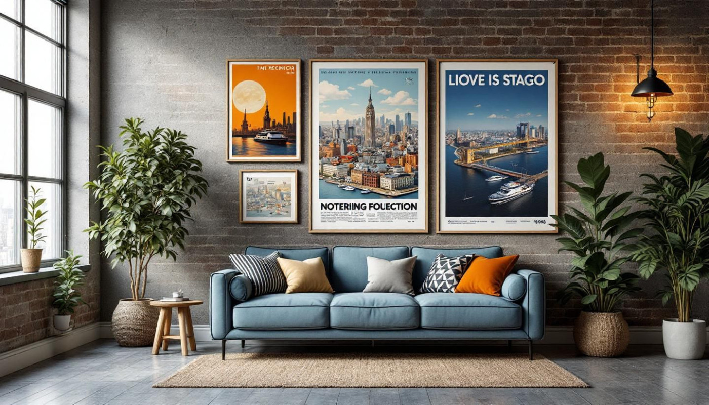 Design - L'art de combiner des posters vintage et modernes de villes dans votre salon